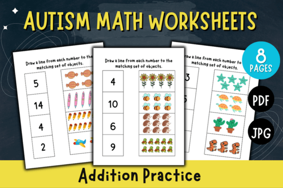 Autism Math Worksheets - Addition Sheet: A Design Tool for Engaging Young Minds