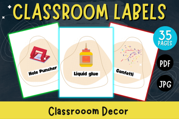 Classroom Labels Decor: Organizing Learning with Style
