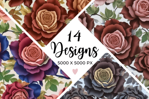 Colorful Roses Digital Paper: Vibrant Design Assets for Modern Creatives