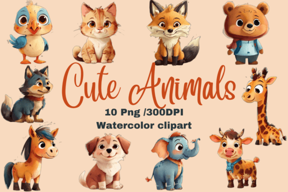 Cute Animals Clipart: A Versatile Design Asset