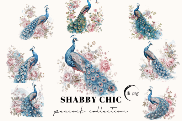 Floral Peacock Clipart: Elevate Your Watercolor Art Projects