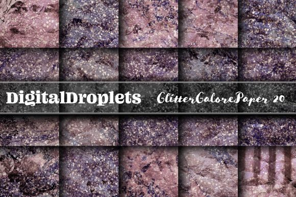 Glitter Galore Papers V. 20: Textured, Sparkling Design Assets