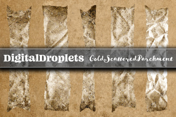 Gold Scattered Vol. 2: Torn Washi Tapes for Digital Craft