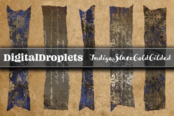 Indigo Slate Gold: 180 Washi Tapes for Layered Design