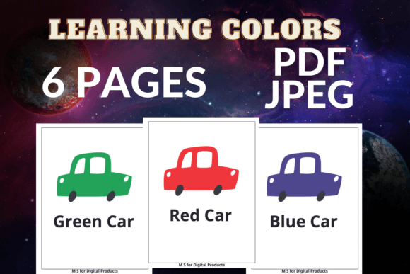 Learning Colors: Free Colored Cars Worksheets for Kids