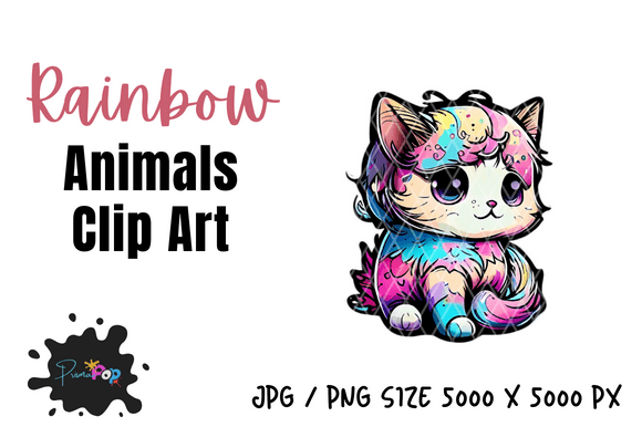 Rainbow Animals Clip Art: Vibrant Design Assets for Modern Creators